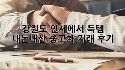 강원도 인제에서 득템! ✨ 내돈내산 중고차 거래 후기 🚗💨
